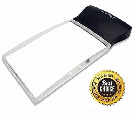 Fancii LED Light 2X Large Rectangular Handheld Reading Magnifying Glass