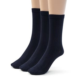 Silky Toes Pairs Women's Bamboo Ribbed Dress Socks