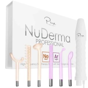 NuDerma Portable Handheld High Frequency Skin Therapy Wand Machine