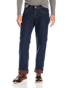 Lee Men's Fleece and Flannel Lined Relaxed-Fit Straight-Leg Jeans