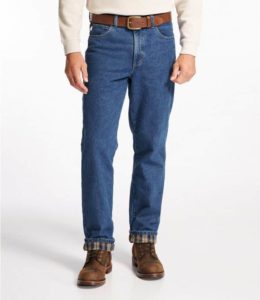 L.L. Bean Fleece and Flannel Lined Jeans