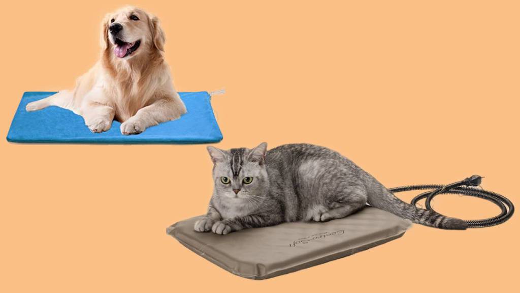 Beige Fenteer Pet Heating Pad Cat Dog Electric Pet Heating Pad Indoor Constant Temperature Chew Resistant Cord