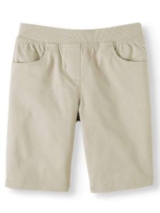 Wonder Nation Uniform Stretch Twill Pull-On Shorts