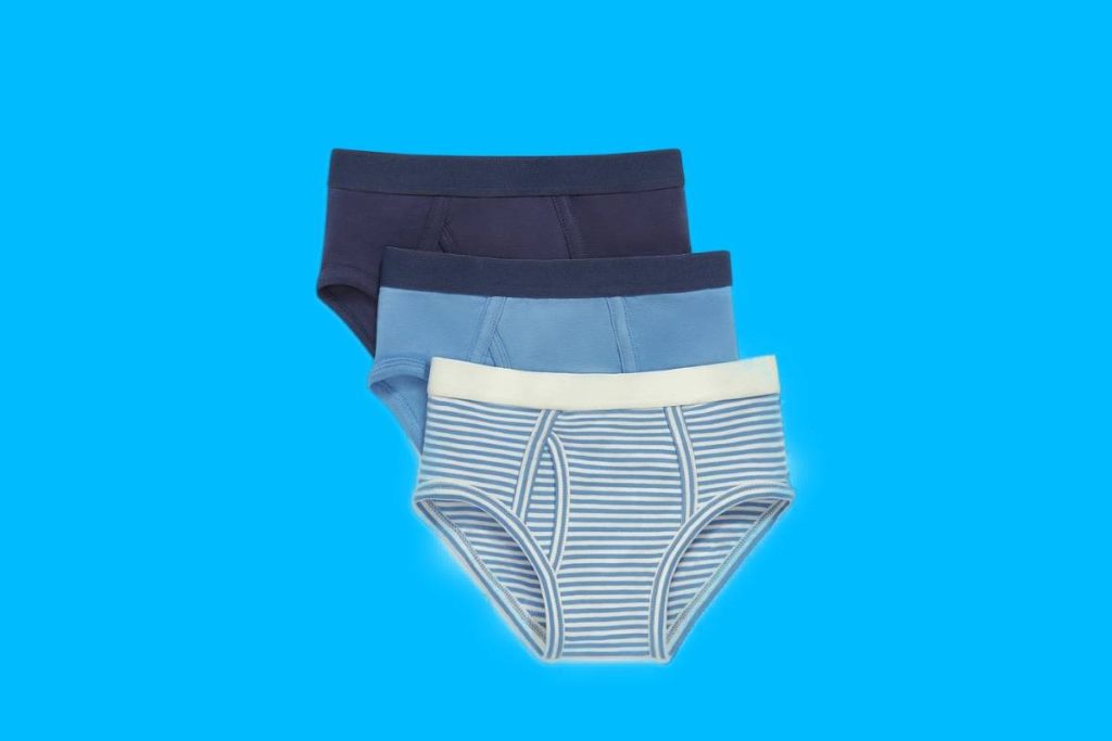 three pairs of boys brief style underwear