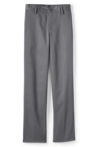 Lands' End School Uniform Iron Knee Blend Plain Front Chinos