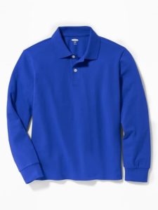 Old Navy Uniform Built-In Flex Long-Sleeve Pique Polo